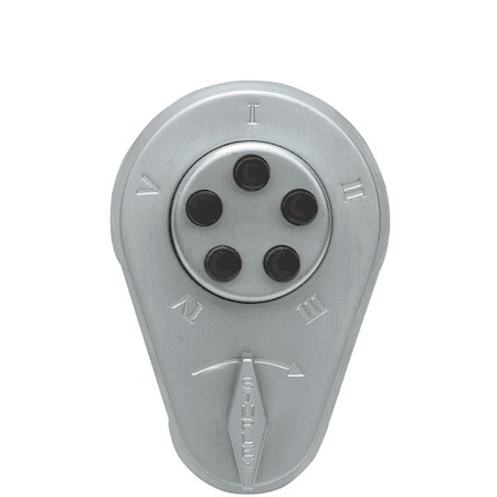 Simplex 902000026D41 Mechanical Push Button 1 Deadbolt Latch, 1 3/8 - 1 1/2 Thick, Satin Chr